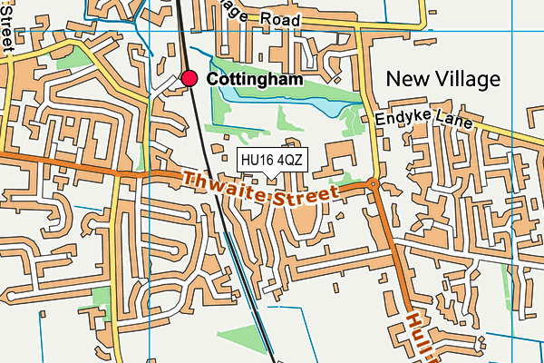 HU16 4QZ map - OS VectorMap District (Ordnance Survey)