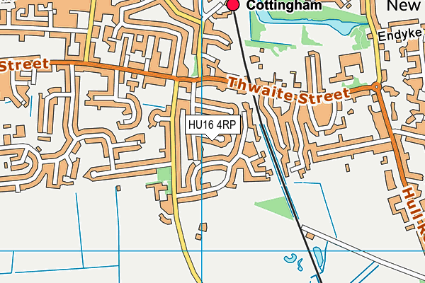 HU16 4RP map - OS VectorMap District (Ordnance Survey)