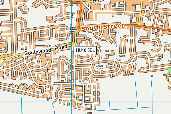 HU16 5DL map - OS VectorMap District (Ordnance Survey) HU16 5DL map - OS VectorMap District (Ordnance Survey)