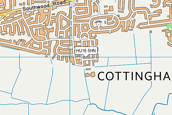 HU16 5HN map - OS VectorMap District (Ordnance Survey)