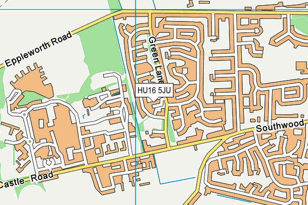 HU16 5JU map - OS VectorMap District (Ordnance Survey) HU16 5JU map - OS VectorMap District (Ordnance Survey)