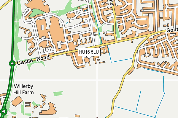 HU16 5LU map - OS VectorMap District (Ordnance Survey) HU16 5LU map - OS VectorMap District (Ordnance Survey)