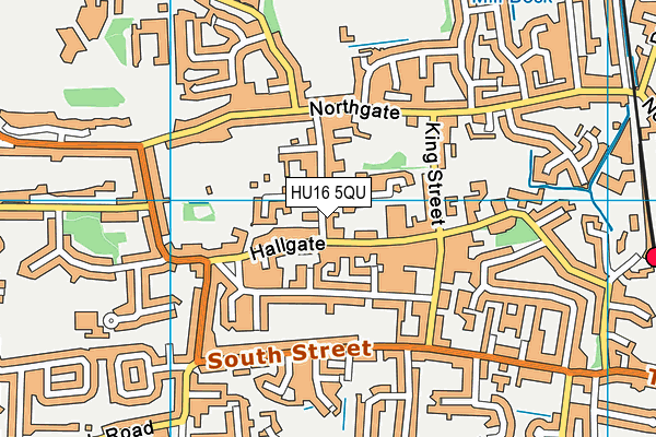 HU16 5QU map - OS VectorMap District (Ordnance Survey)