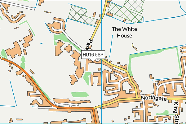 HU16 5SP map - OS VectorMap District (Ordnance Survey)