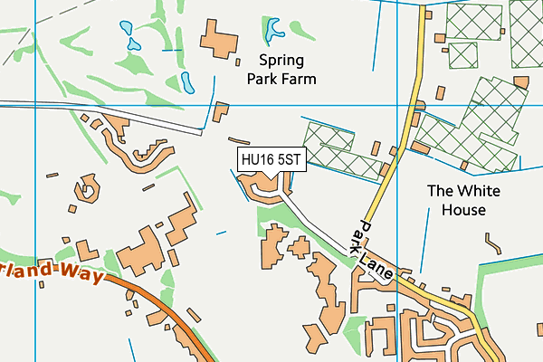 HU16 5ST map - OS VectorMap District (Ordnance Survey)