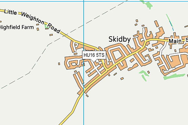 HU16 5TS map - OS VectorMap District (Ordnance Survey)