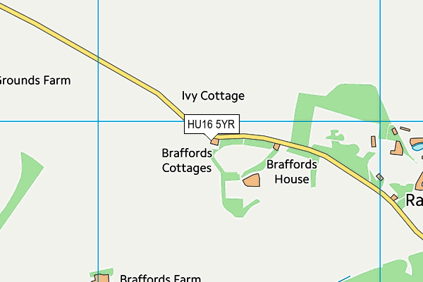 HU16 5YR map - OS VectorMap District (Ordnance Survey)