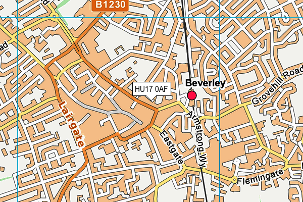 HU17 0AF map - OS VectorMap District (Ordnance Survey) HU17 0AF map - OS VectorMap District (Ordnance Survey)