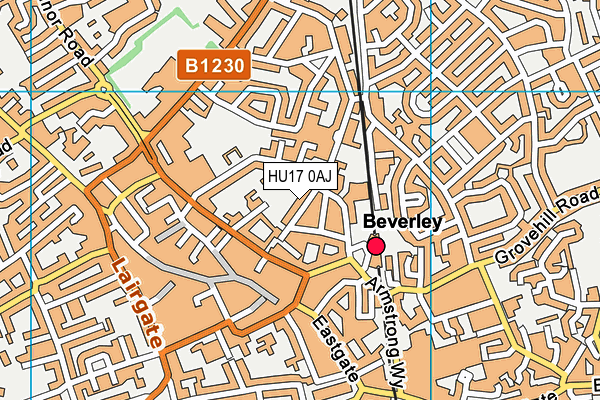 HU17 0AJ map - OS VectorMap District (Ordnance Survey) HU17 0AJ map - OS VectorMap District (Ordnance Survey)