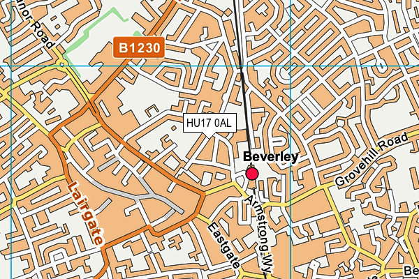 HU17 0AL map - OS VectorMap District (Ordnance Survey) HU17 0AL map - OS VectorMap District (Ordnance Survey)