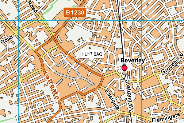 HU17 0AQ map - OS VectorMap District (Ordnance Survey) HU17 0AQ map - OS VectorMap District (Ordnance Survey)