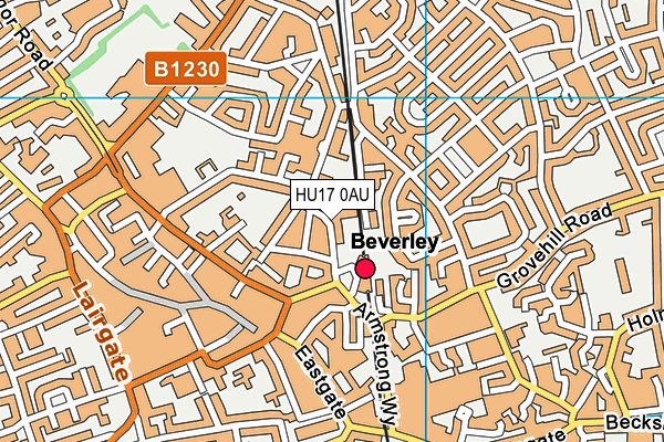 HU17 0AU map - OS VectorMap District (Ordnance Survey)