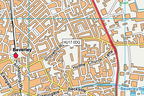HU17 0DQ map - OS VectorMap District (Ordnance Survey) HU17 0DQ map - OS VectorMap District (Ordnance Survey)