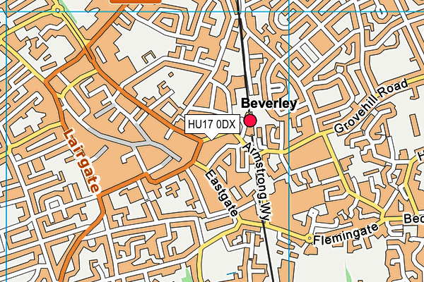 HU17 0DX map - OS VectorMap District (Ordnance Survey) HU17 0DX map - OS VectorMap District (Ordnance Survey)