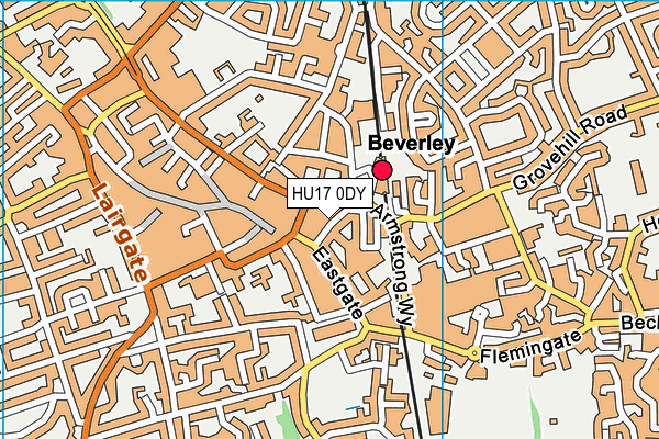 HU17 0DY map - OS VectorMap District (Ordnance Survey) HU17 0DY map - OS VectorMap District (Ordnance Survey)