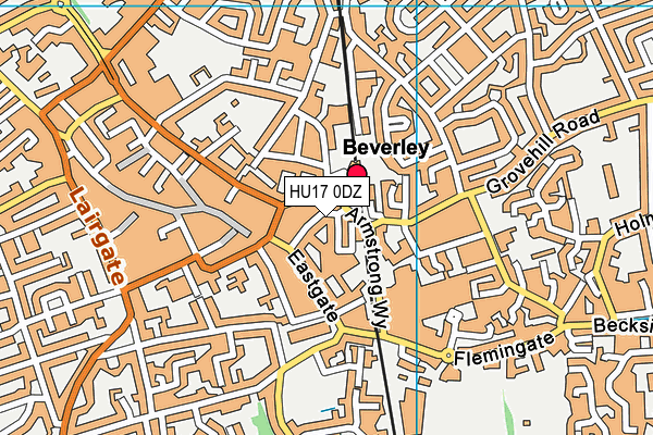 HU17 0DZ map - OS VectorMap District (Ordnance Survey) HU17 0DZ map - OS VectorMap District (Ordnance Survey)