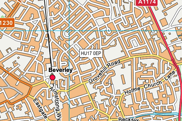 HU17 0EP map - OS VectorMap District (Ordnance Survey) HU17 0EP map - OS VectorMap District (Ordnance Survey)