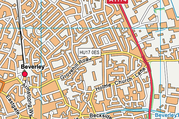 HU17 0ES map - OS VectorMap District (Ordnance Survey) HU17 0ES map - OS VectorMap District (Ordnance Survey)