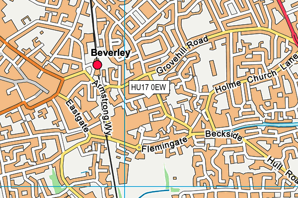 HU17 0EW map - OS VectorMap District (Ordnance Survey) HU17 0EW map - OS VectorMap District (Ordnance Survey)