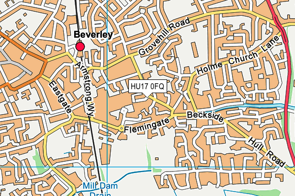 HU17 0FQ map - OS VectorMap District (Ordnance Survey) HU17 0FQ map - OS VectorMap District (Ordnance Survey)