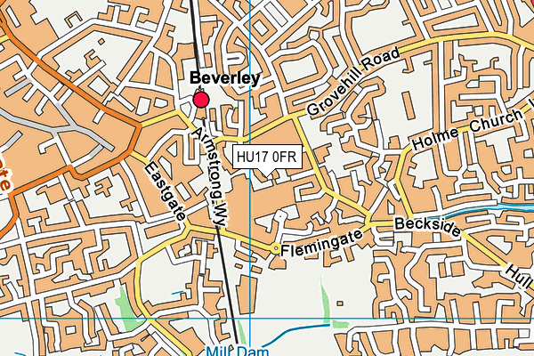 HU17 0FR map - OS VectorMap District (Ordnance Survey) HU17 0FR map - OS VectorMap District (Ordnance Survey)
