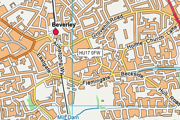 HU17 0FW map - OS VectorMap District (Ordnance Survey) HU17 0FW map - OS VectorMap District (Ordnance Survey)
