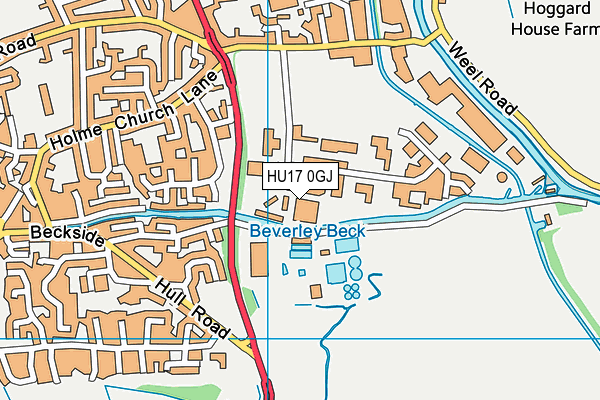 HU17 0GJ map - OS VectorMap District (Ordnance Survey) HU17 0GJ map - OS VectorMap District (Ordnance Survey)