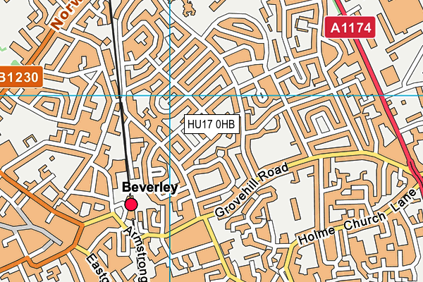 HU17 0HB map - OS VectorMap District (Ordnance Survey) HU17 0HB map - OS VectorMap District (Ordnance Survey)