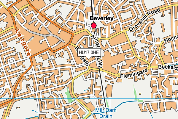HU17 0HE map - OS VectorMap District (Ordnance Survey) HU17 0HE map - OS VectorMap District (Ordnance Survey)