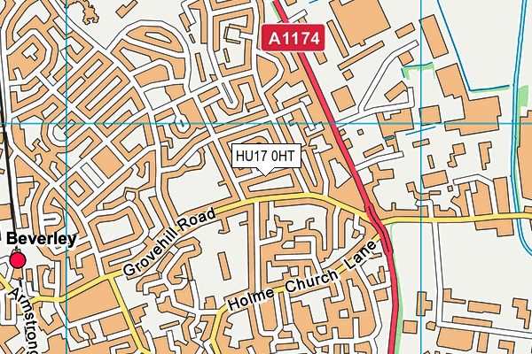 HU17 0HT map - OS VectorMap District (Ordnance Survey) HU17 0HT map - OS VectorMap District (Ordnance Survey)