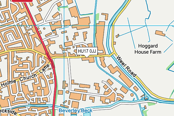 HU17 0JJ map - OS VectorMap District (Ordnance Survey) HU17 0JJ map - OS VectorMap District (Ordnance Survey)