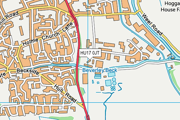 HU17 0JT map - OS VectorMap District (Ordnance Survey) HU17 0JT map - OS VectorMap District (Ordnance Survey)