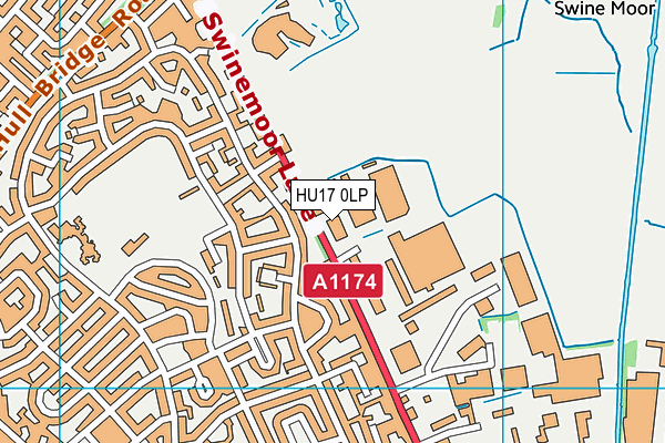 HU17 0LP map - OS VectorMap District (Ordnance Survey) HU17 0LP map - OS VectorMap District (Ordnance Survey)
