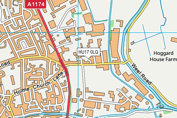 HU17 0LQ map - OS VectorMap District (Ordnance Survey) HU17 0LQ map - OS VectorMap District (Ordnance Survey)