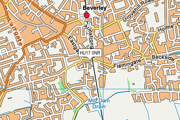 HU17 0NR map - OS VectorMap District (Ordnance Survey)