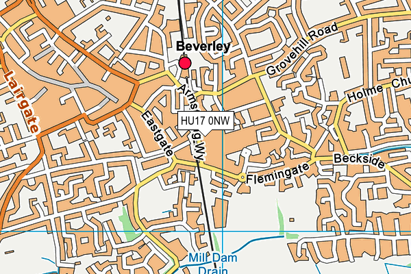 HU17 0NW map - OS VectorMap District (Ordnance Survey) HU17 0NW map - OS VectorMap District (Ordnance Survey)