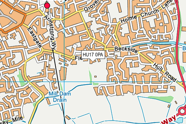HU17 0PA map - OS VectorMap District (Ordnance Survey) HU17 0PA map - OS VectorMap District (Ordnance Survey)