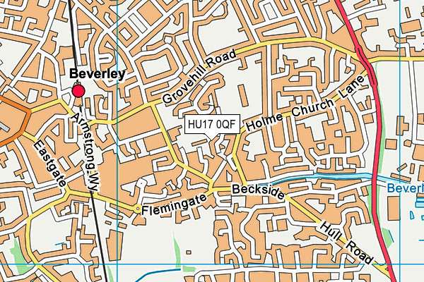HU17 0QF map - OS VectorMap District (Ordnance Survey) HU17 0QF map - OS VectorMap District (Ordnance Survey)