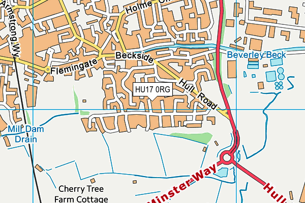 HU17 0RG map - OS VectorMap District (Ordnance Survey) HU17 0RG map - OS VectorMap District (Ordnance Survey)