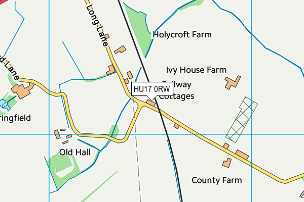 HU17 0RW map - OS VectorMap District (Ordnance Survey)