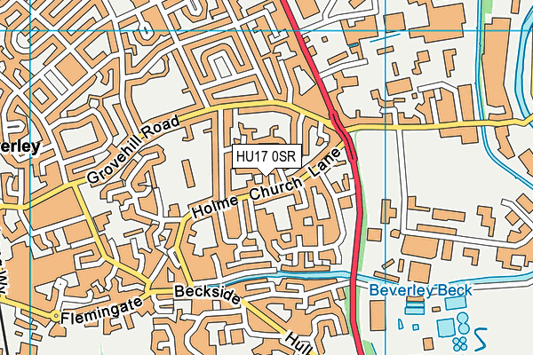 HU17 0SR map - OS VectorMap District (Ordnance Survey) HU17 0SR map - OS VectorMap District (Ordnance Survey)