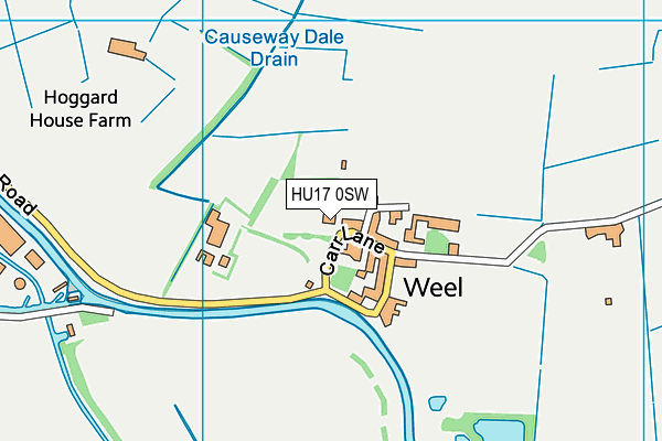 HU17 0SW map - OS VectorMap District (Ordnance Survey) HU17 0SW map - OS VectorMap District (Ordnance Survey)