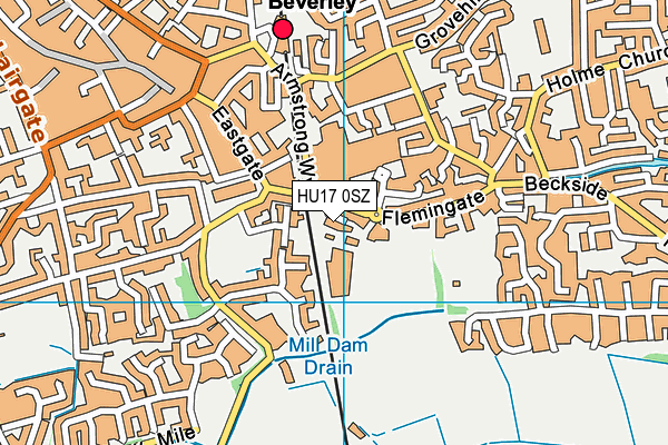HU17 0SZ map - OS VectorMap District (Ordnance Survey) HU17 0SZ map - OS VectorMap District (Ordnance Survey)