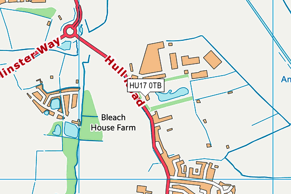 HU17 0TB map - OS VectorMap District (Ordnance Survey)