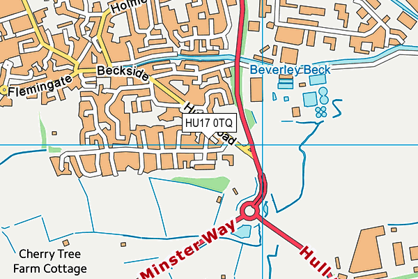 HU17 0TQ map - OS VectorMap District (Ordnance Survey)
