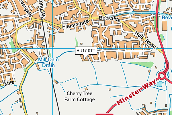 HU17 0TT map - OS VectorMap District (Ordnance Survey)