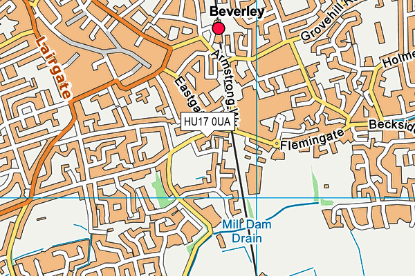 HU17 0UA map - OS VectorMap District (Ordnance Survey) HU17 0UA map - OS VectorMap District (Ordnance Survey)