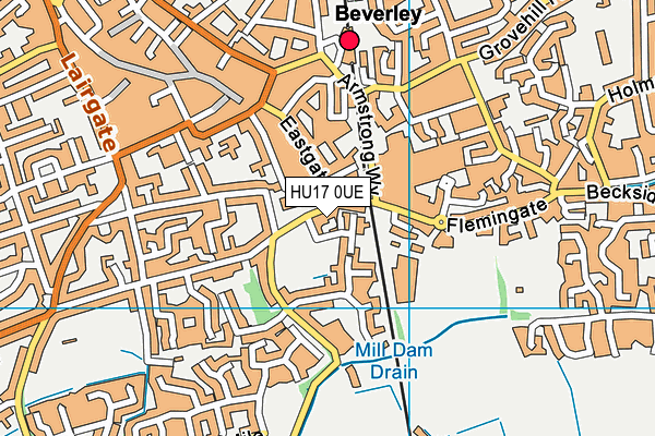 HU17 0UE map - OS VectorMap District (Ordnance Survey) HU17 0UE map - OS VectorMap District (Ordnance Survey)