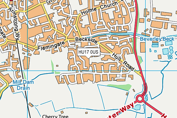HU17 0US map - OS VectorMap District (Ordnance Survey) HU17 0US map - OS VectorMap District (Ordnance Survey)