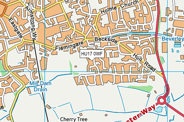 HU17 0WF map - OS VectorMap District (Ordnance Survey) HU17 0WF map - OS VectorMap District (Ordnance Survey)